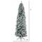 9ft. Unlit Slim Flocked Montreal Fir Artificial Christmas Tree